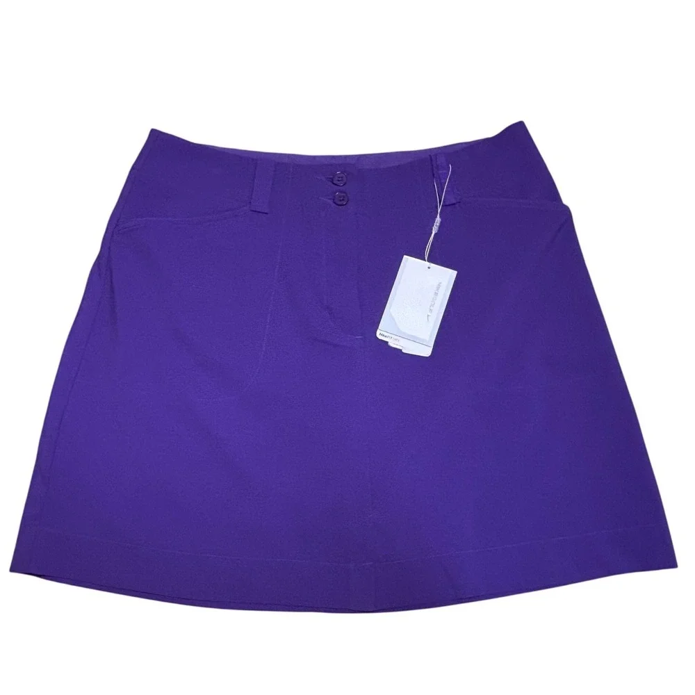 Nike Womens Golf Skort Size 8 Purple Dri-FIT Athletic Skirt NWT